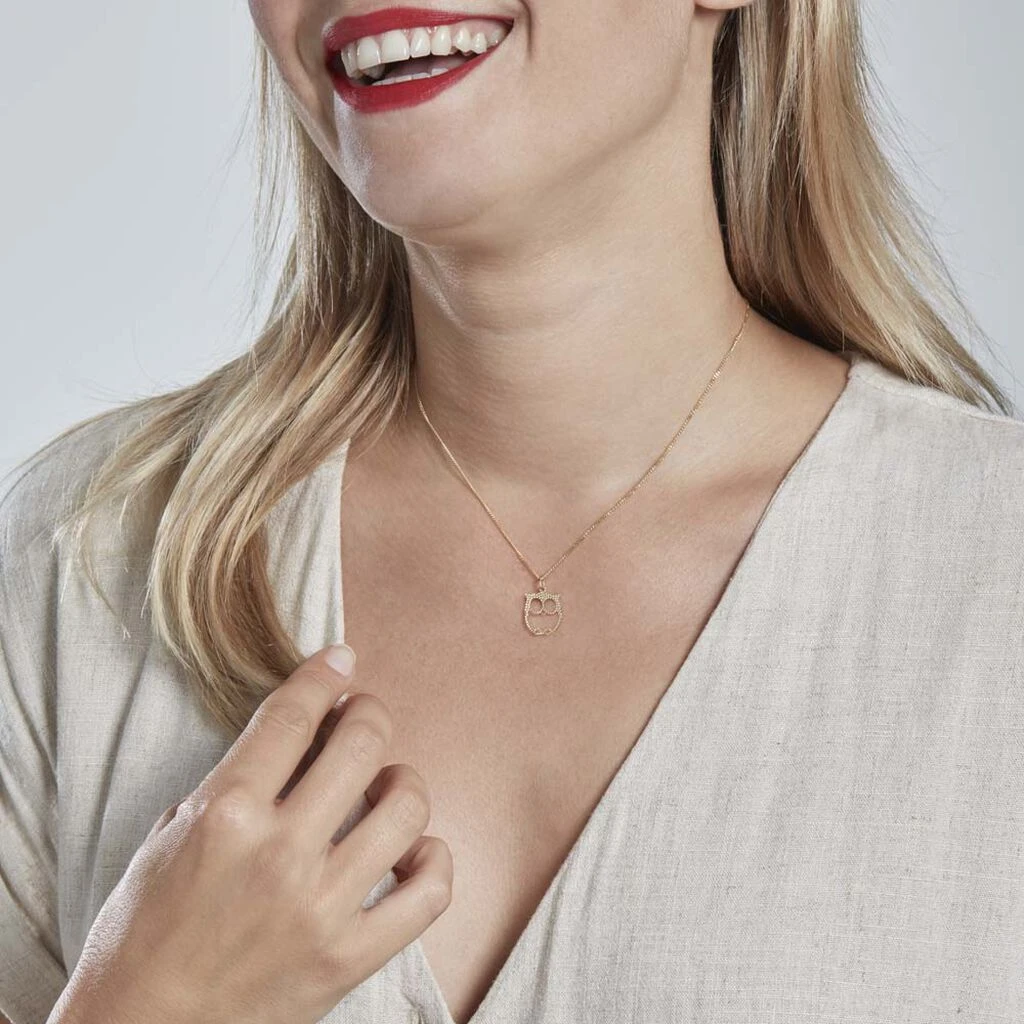 Pendentif Ilies Hibou Or Jaune 5 Pendentif Ilies Hibou Or Jaune – Image 3