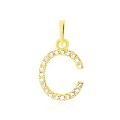 Pendentif Klementine Or Jaune Oxyde De Zirconium