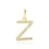 Pendentif Lettre Z Or Jaune Oxyde