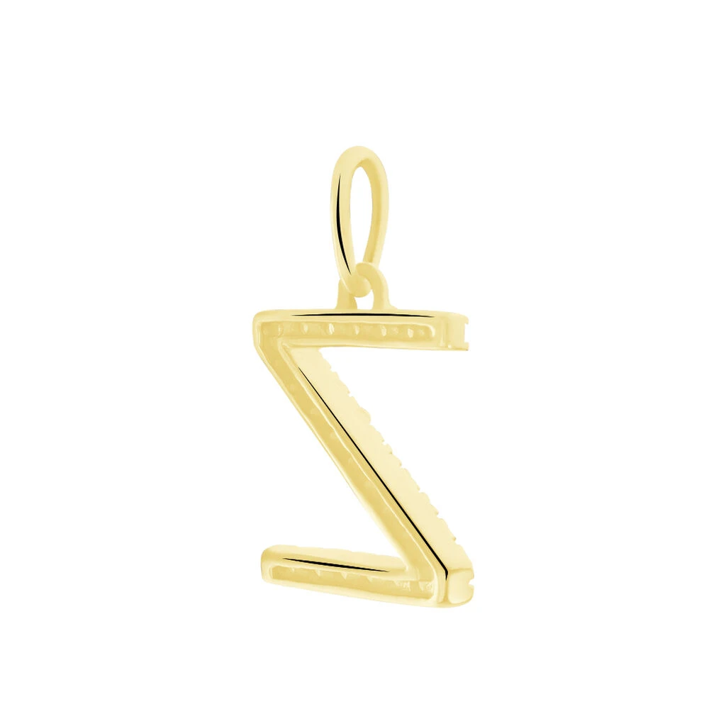 Pendentif Lettre Z Or Jaune Oxyde 4 Pendentif Lettre Z Or Jaune Oxyde – Image 2