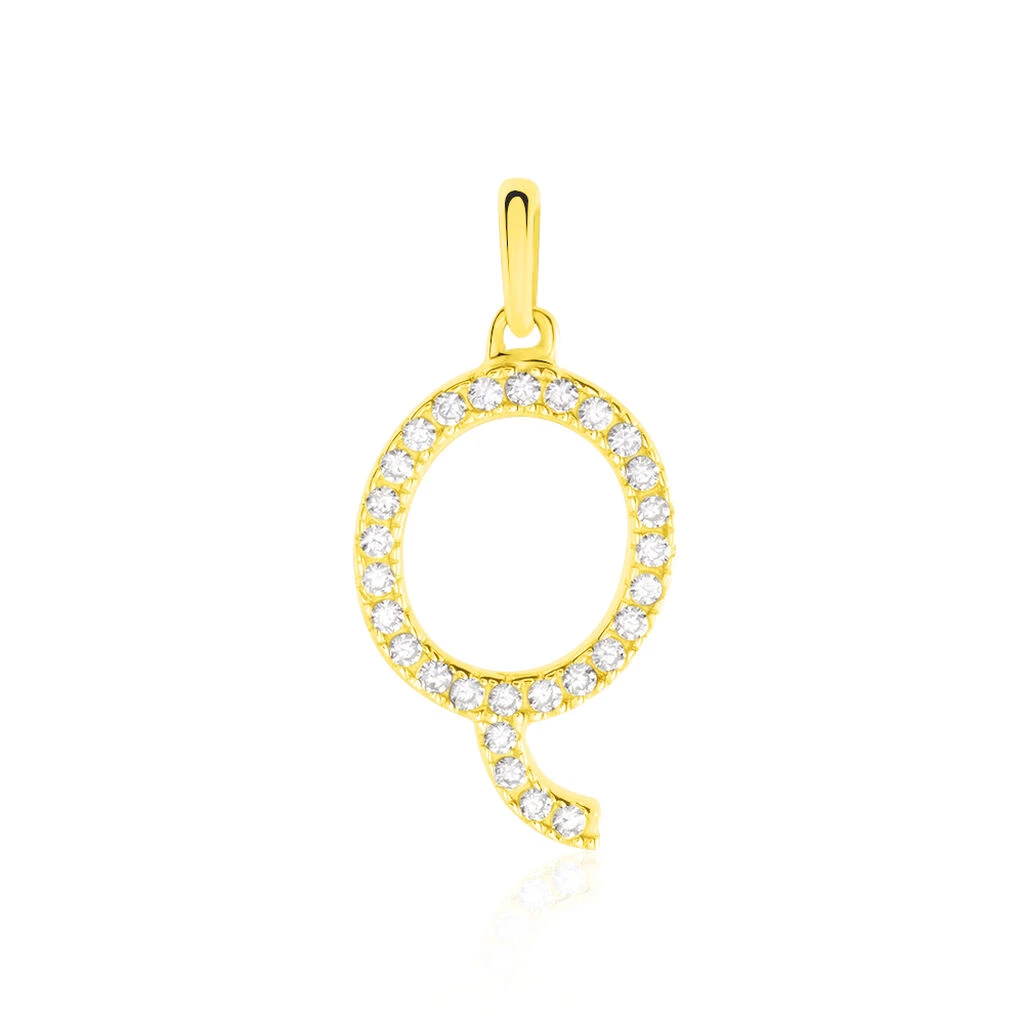 Pendentif Lettre Q Or Jaune Oxyde 3 Pendentif Lettre Q Or Jaune Oxyde