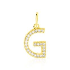 Pendentif Lettre G Or Jaune Oxyde