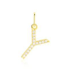 Pendentif Lettre Y Or Jaune Oxyde