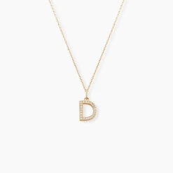 Pendentif Lettre D Or Jaune Oxyde -Fanny Boutique B3PFJZW227 view1
