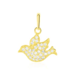 Pendentif Cagiris Or Jaune Oxydes De Zirconium