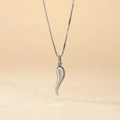 Pendentif Felicette Corne Abondance Or Blanc 10 Pendentif Felicette Corne Abondance Or Blanc -Fanny Boutique B3PMBW0567 view2