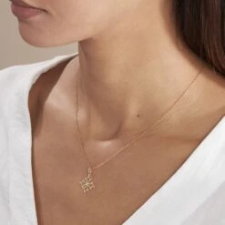 Pendentif Dajo Croix Occitane Or Jaune -Fanny Boutique B3PMJW0178 model2