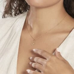 Pendentif Koulmia Trefle Or Jaune -Fanny Boutique B3PMJW0418 model1