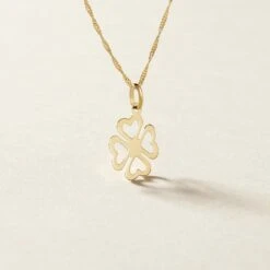 Pendentif Koulmia Trefle Or Jaune -Fanny Boutique B3PMJW0418 view2