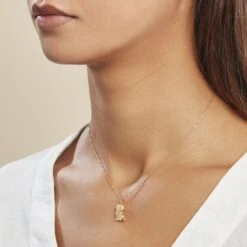 Pendentif Egee Chat Or Jaune -Fanny Boutique B3PMJW0926 model0