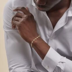 Bracelet Maille Dami Maille Grain De Café Or Jaune -Fanny Boutique B7BHJW0246 model0