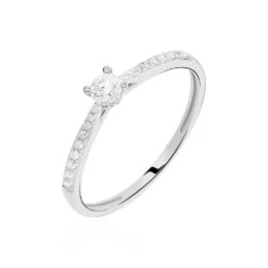 Bague Solitaire Laetitia Or Blanc Diamant