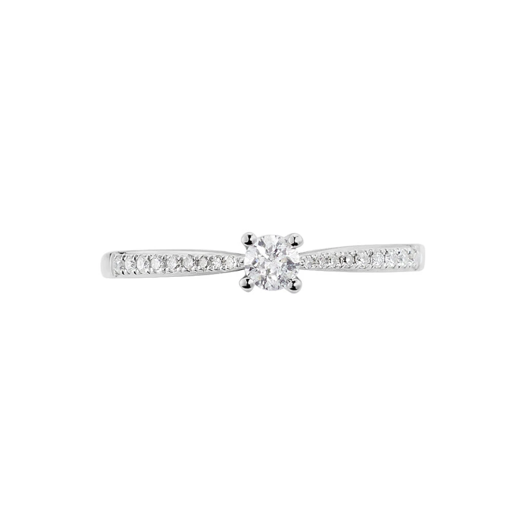 Bague Solitaire Laetitia Or Blanc Diamant 4 Bague Solitaire Laetitia Or Blanc Diamant – Image 2
