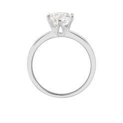 Bague Solitaire Natalia Or Blanc Diamant Synthetique -Fanny Boutique B7DFBJW001 view2