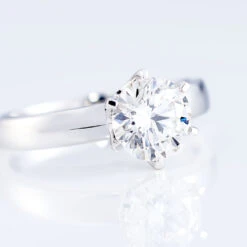 Bague Solitaire Natalia Or Blanc Diamant Synthetique -Fanny Boutique B7DFBJW001 view3