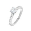 Bague Solitaire Laetitia Or Blanc Diamant Synthetique