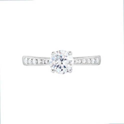 Bague Solitaire Laetitia Or Blanc Diamant Synthetique -Fanny Boutique B7DFBJW003 view1