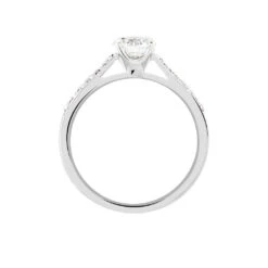 Bague Solitaire Laetitia Or Blanc Diamant Synthetique -Fanny Boutique B7DFBJW003 view2