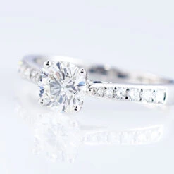 Bague Solitaire Laetitia Or Blanc Diamant Synthetique -Fanny Boutique B7DFBJW003 view3