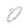 Bague Solitaire Fiona Or Blanc Diamant Synthetique