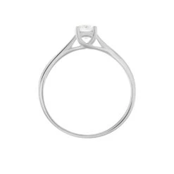Bague Solitaire Fiona Or Blanc Diamant Synthetique -Fanny Boutique B7DFBJW073 view2