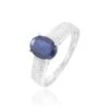 Bague Crista Or Blanc Saphir Et Diamant