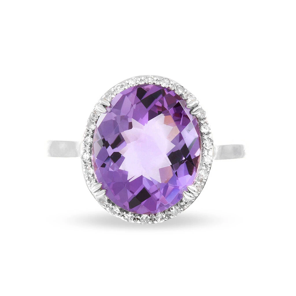 Bague Anna Or Blanc Amethyste Et Diamant 4 Bague Anna Or Blanc Amethyste Et Diamant – Image 2