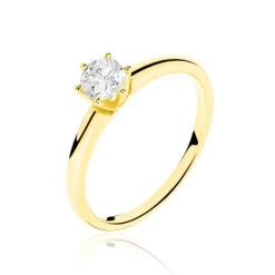 Bague Solitaire Ruken Or Jaune Diamant