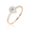 Bague Solitaire Tatiana Or Rose Diamant