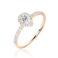 Bague Solitaire Tatiana Or Rose Diamant