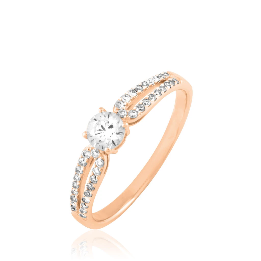 Bague Solitaire Katalina Or Rose Diamant 3 Bague Solitaire Katalina Or Rose Diamant