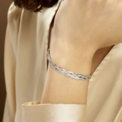 Bracelet Elae Argent Blanc -Fanny Boutique FABFBW00GL model1