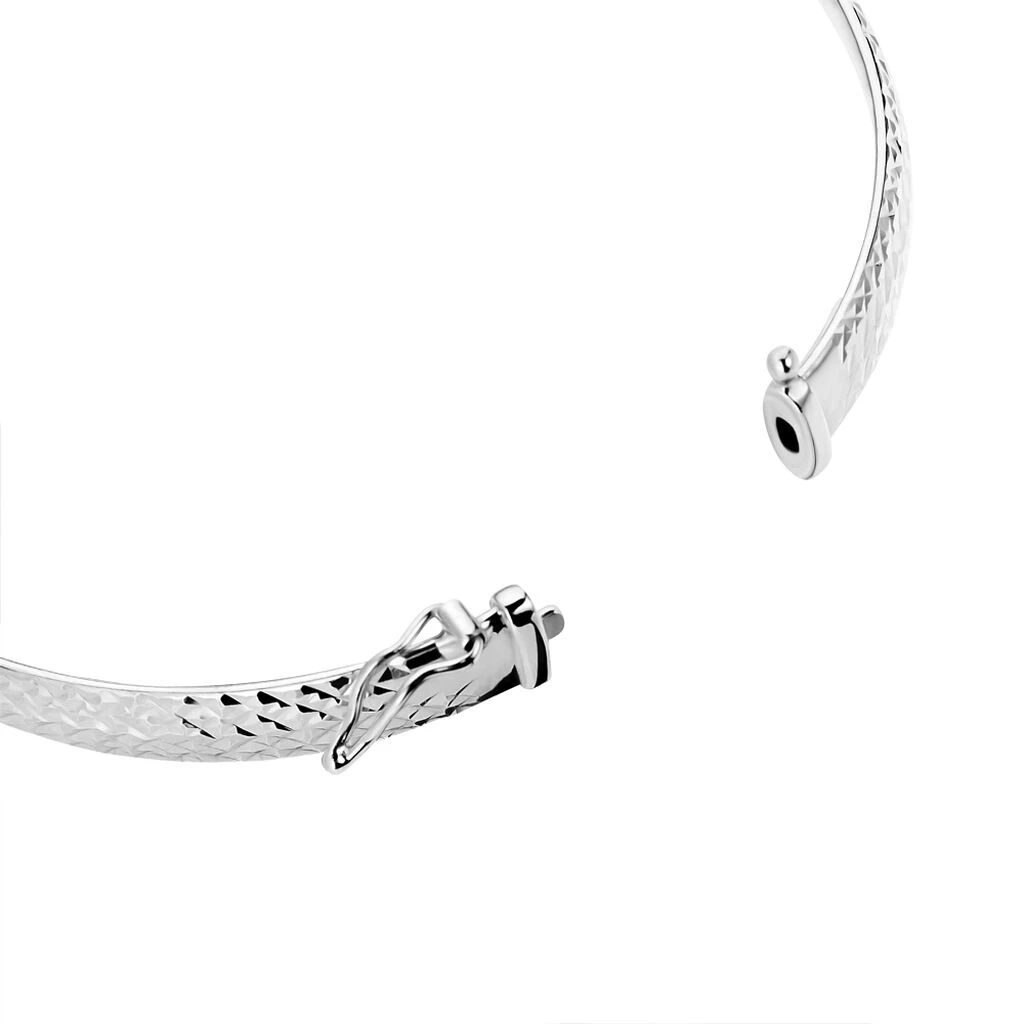 Bracelet Jonc Esmee Argent Blanc 4 Bracelet Jonc Esmee Argent Blanc – Image 2