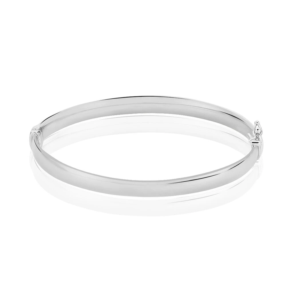 Bracelet Jonc Thaira Argent Blanc 3 Bracelet Jonc Thaira Argent Blanc