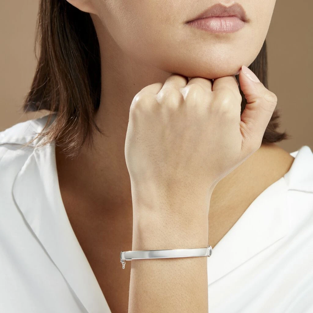 Bracelet Jonc Thaira Argent Blanc 6 Bracelet Jonc Thaira Argent Blanc – Image 4