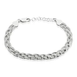 Argent Blanc Elae Maille Tresse