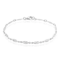 Bracelet Mahee Maille Filigrane Argent Blanc