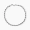 Bracelet Cacilda Maille Corde Argent Blanc -Fanny Boutique FABFBW0931 master