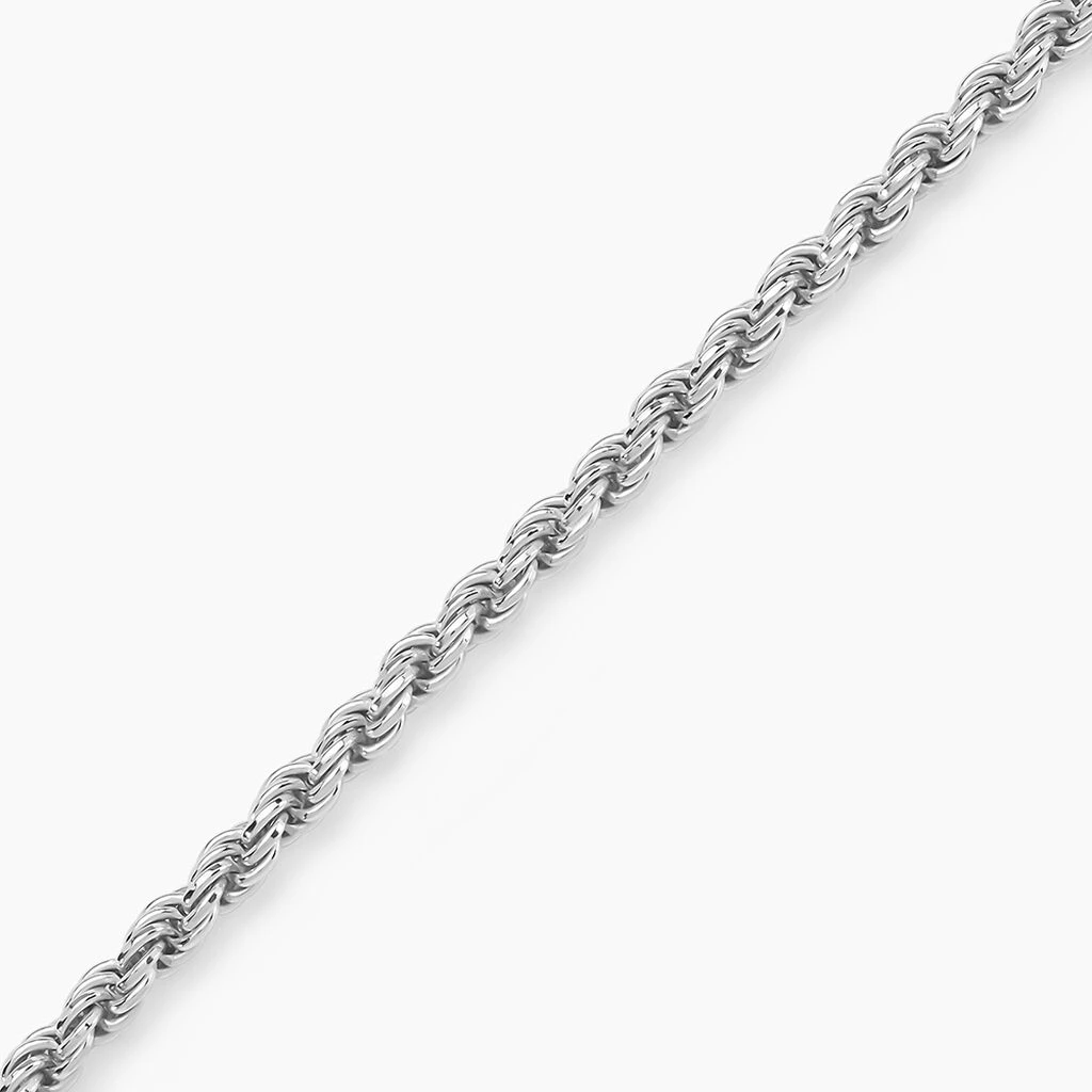 Bracelet Cacilda Maille Corde Argent Blanc 4 Bracelet Cacilda Maille Corde Argent Blanc – Image 2