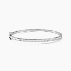 Bracelet Jonc Laurianne Argent Blanc Oxyde De Zirconium