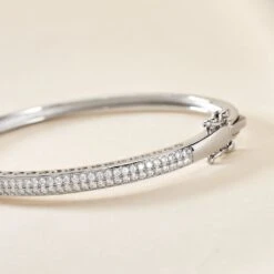 Bracelet Jonc Clélya Argent Blanc Oxyde De Zirconium -Fanny Boutique FABFBZW026 view2