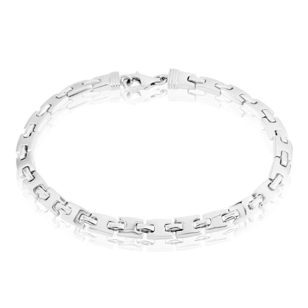 Bracelet Maille Lancelot Argent Blanc 3 Bracelet Maille Lancelot Argent Blanc