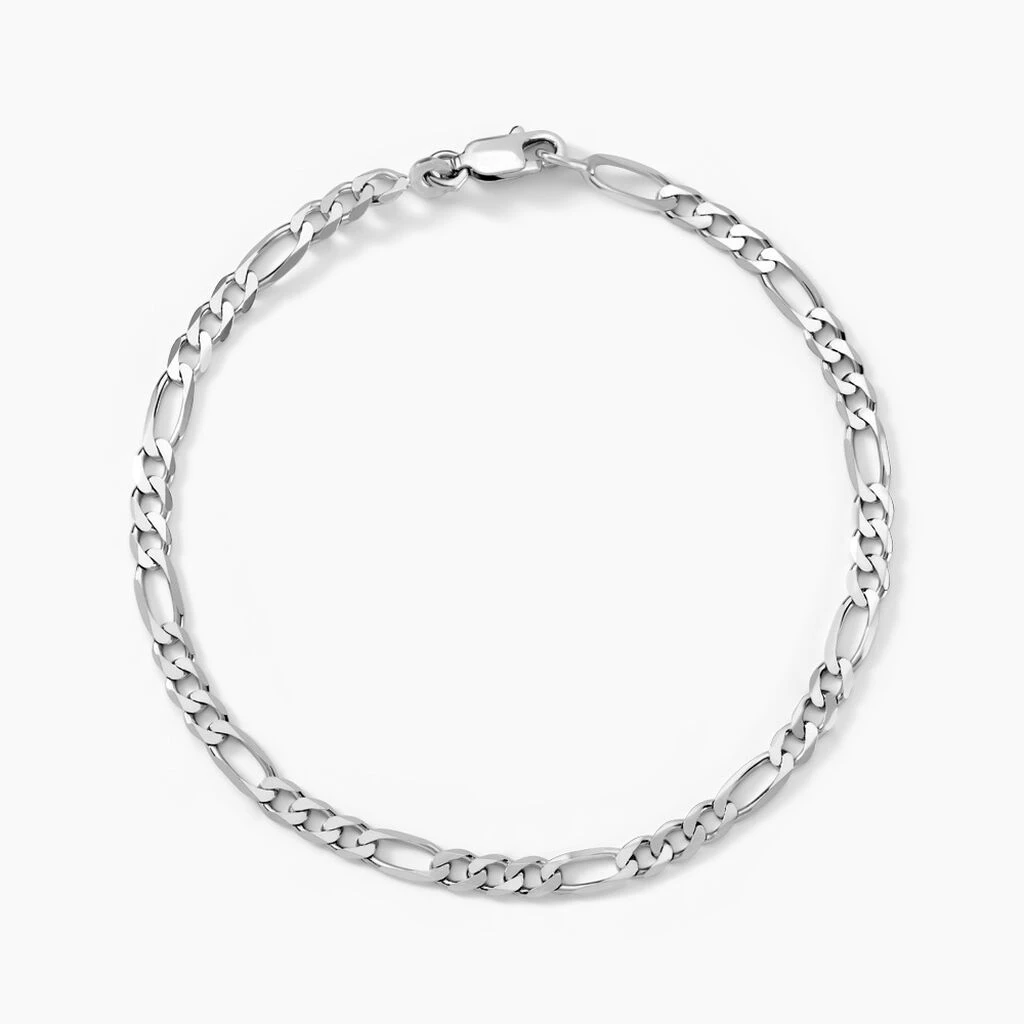 Bracelet Vivian Maille Alternee 1/3 Argent Blanc 3 Bracelet Vivian Maille Alternee 1/3 Argent Blanc