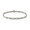 Bracelet Anilo Noircie Argent Blanc