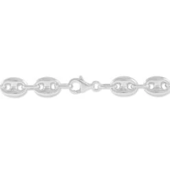 Bracelet Carrus Maille Grain De Cafe Argent Blanc -Fanny Boutique FABHBW0233 view2