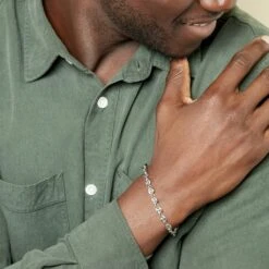 Bracelet Carrus Argent Blanc 12 Bracelet Carrus Argent Blanc -Fanny Boutique FABHBW0234 model1