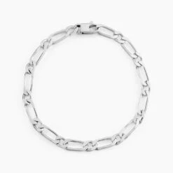 Bracelet Anilo Maille Alternee 1/1 Argent Blanc