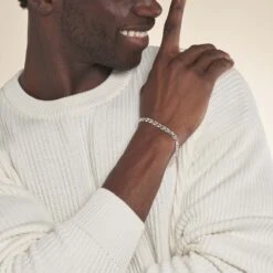 Bracelet Piato Marine Argent Blanc -Fanny Boutique FABHBW0285 model0