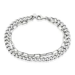 Bracelet Argent Blanc Issac