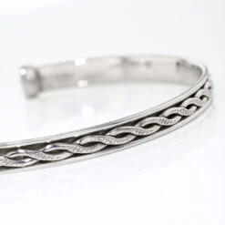 Bracelet Jonc Oscaro Argent Gris -Fanny Boutique FABHGW0004 view2